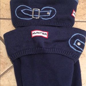 Hunter Tall Boot Sock Navy Buckle